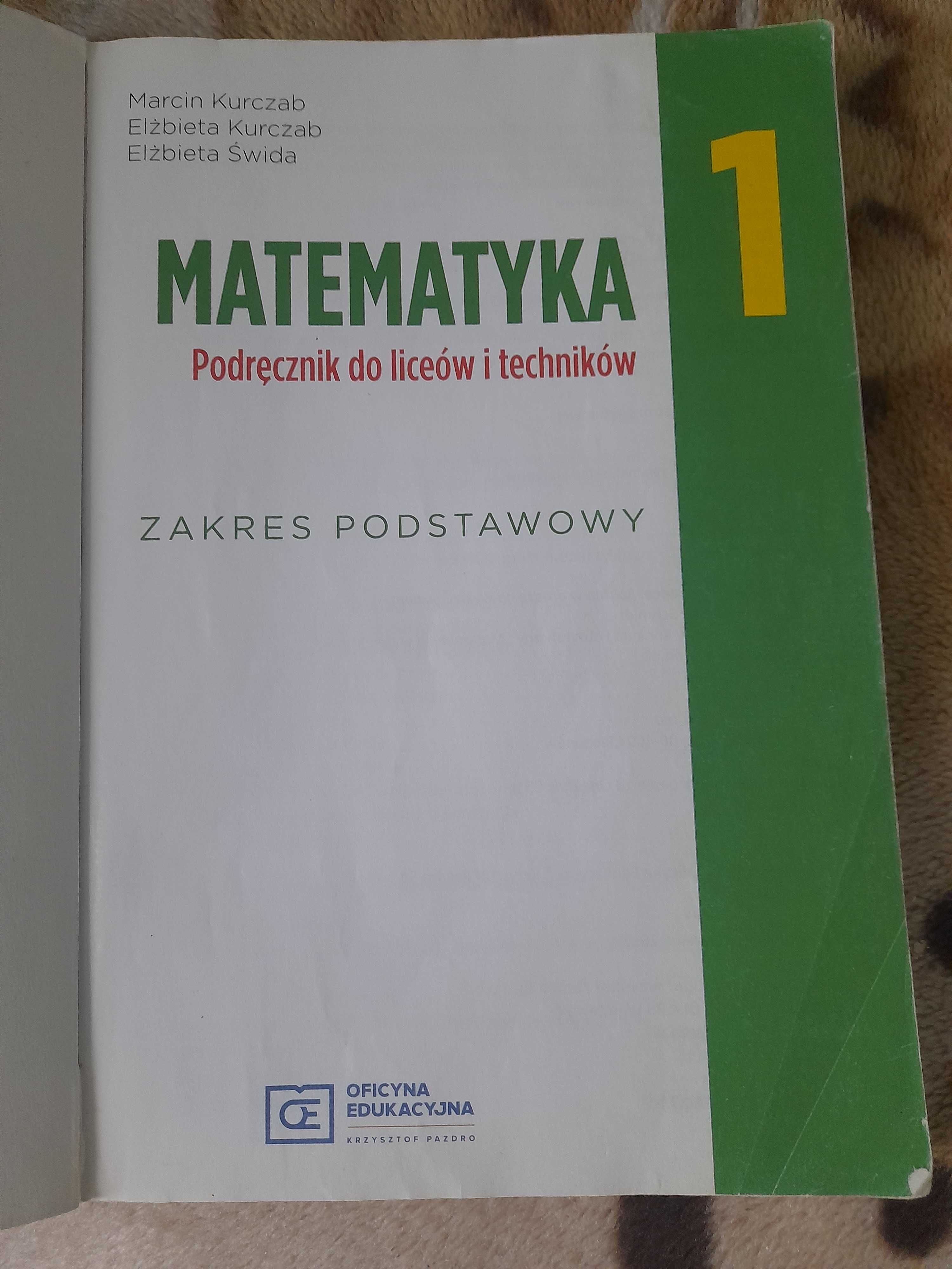 Matematyka 1,podręcznik i zbiór zadań,Krzysztof Pazdro,