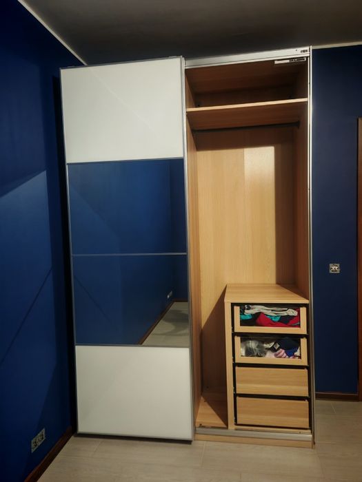 Szafa PAX biała z lustrem 150x58x236