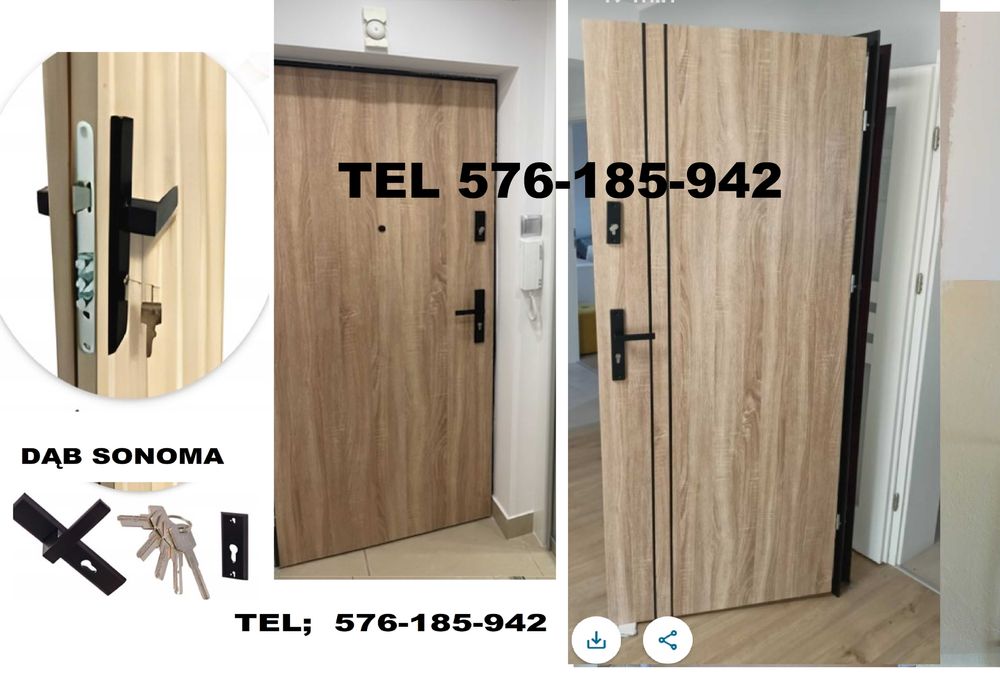 DRZWI z montażem do mieszkania -ZEWNĘTRZNE -wejściowe wewnątrzklatkowe