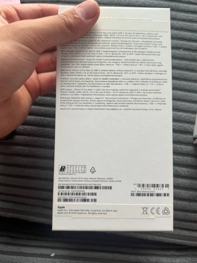 Iphone 15 pro max 256gb - BLOKADA OPERATORA