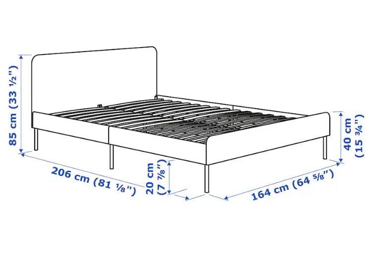 Estrutura de Cama Casal SLATTUM 160x200 cm