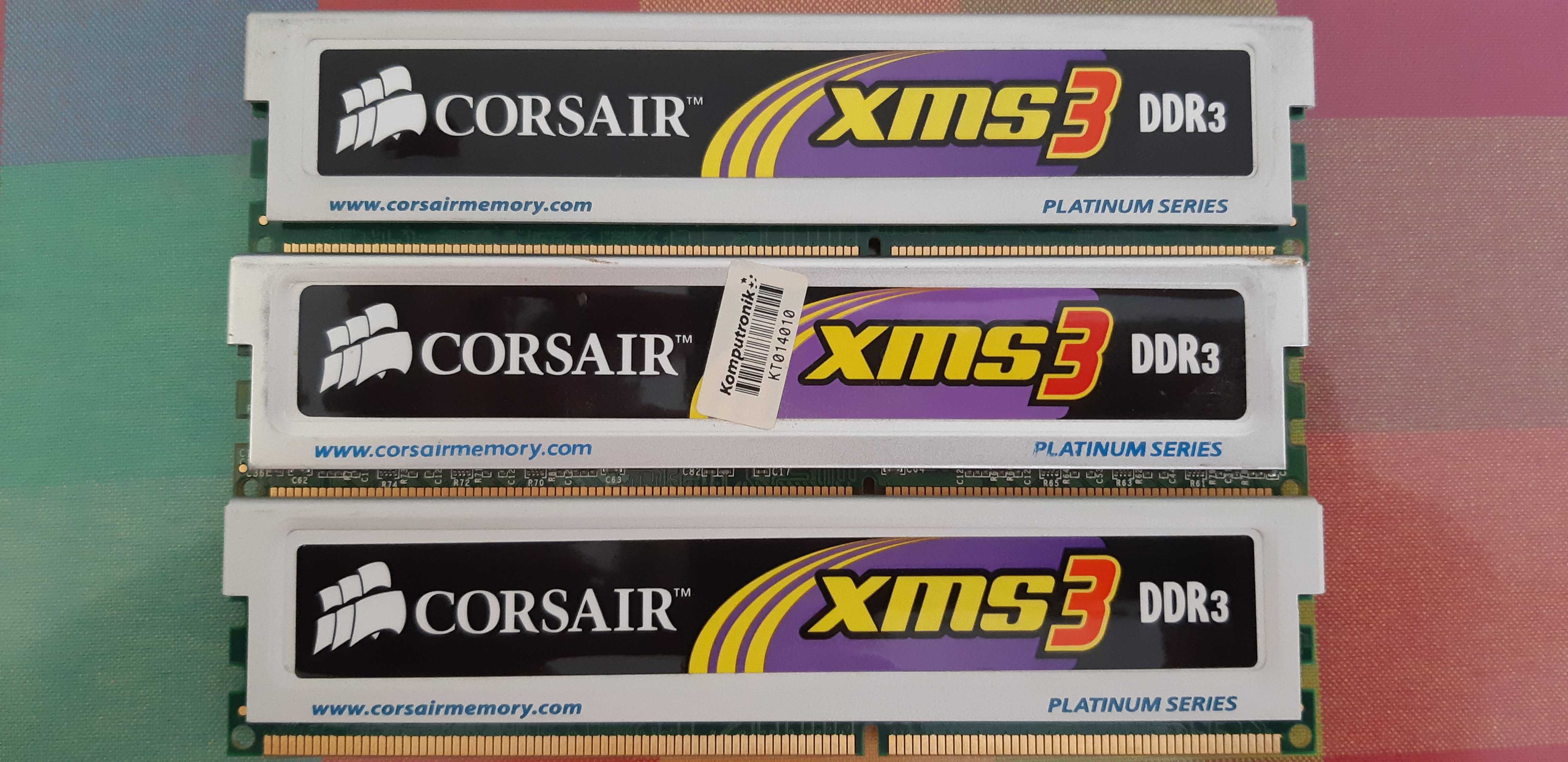 Pamięć RAM Corsair XMS3 DDR3 6GB (3x2 GB) 1333MHz