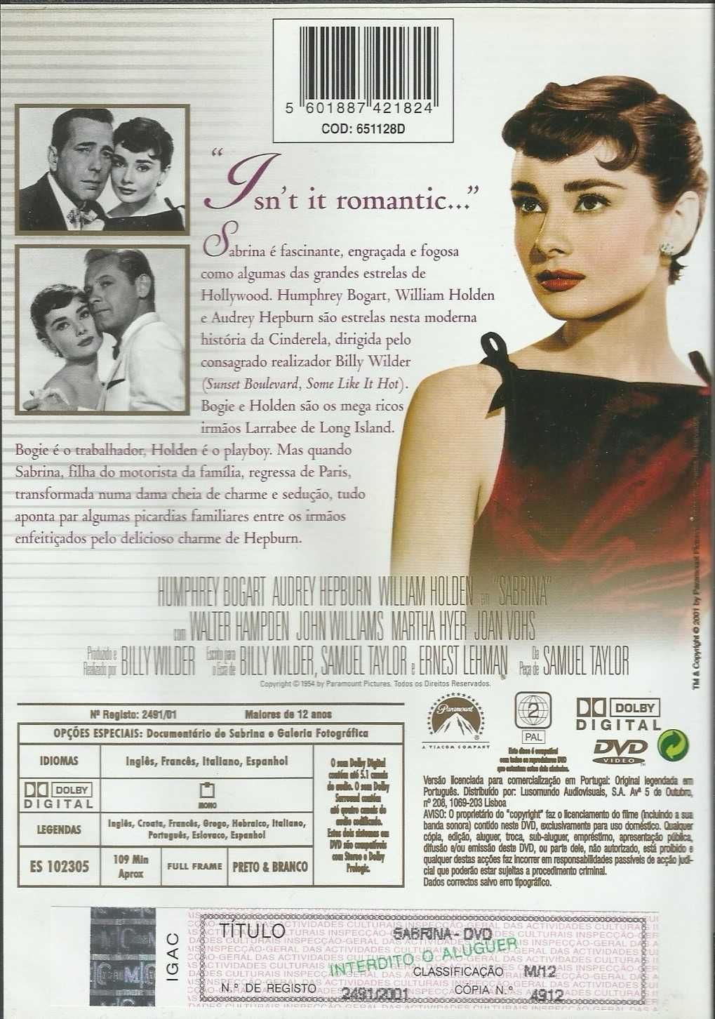 Sabrina (colecção Audrey Hepbrun) (1954)
