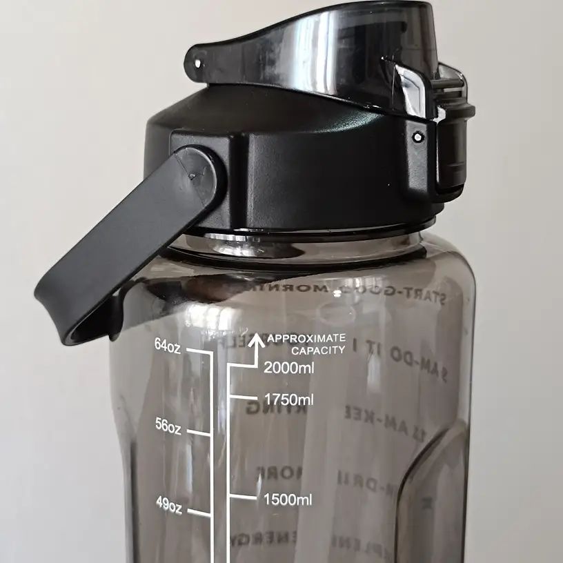 Butelka 2000ml bidon sportowy PC na wodę przezroczysta motywacyjna
