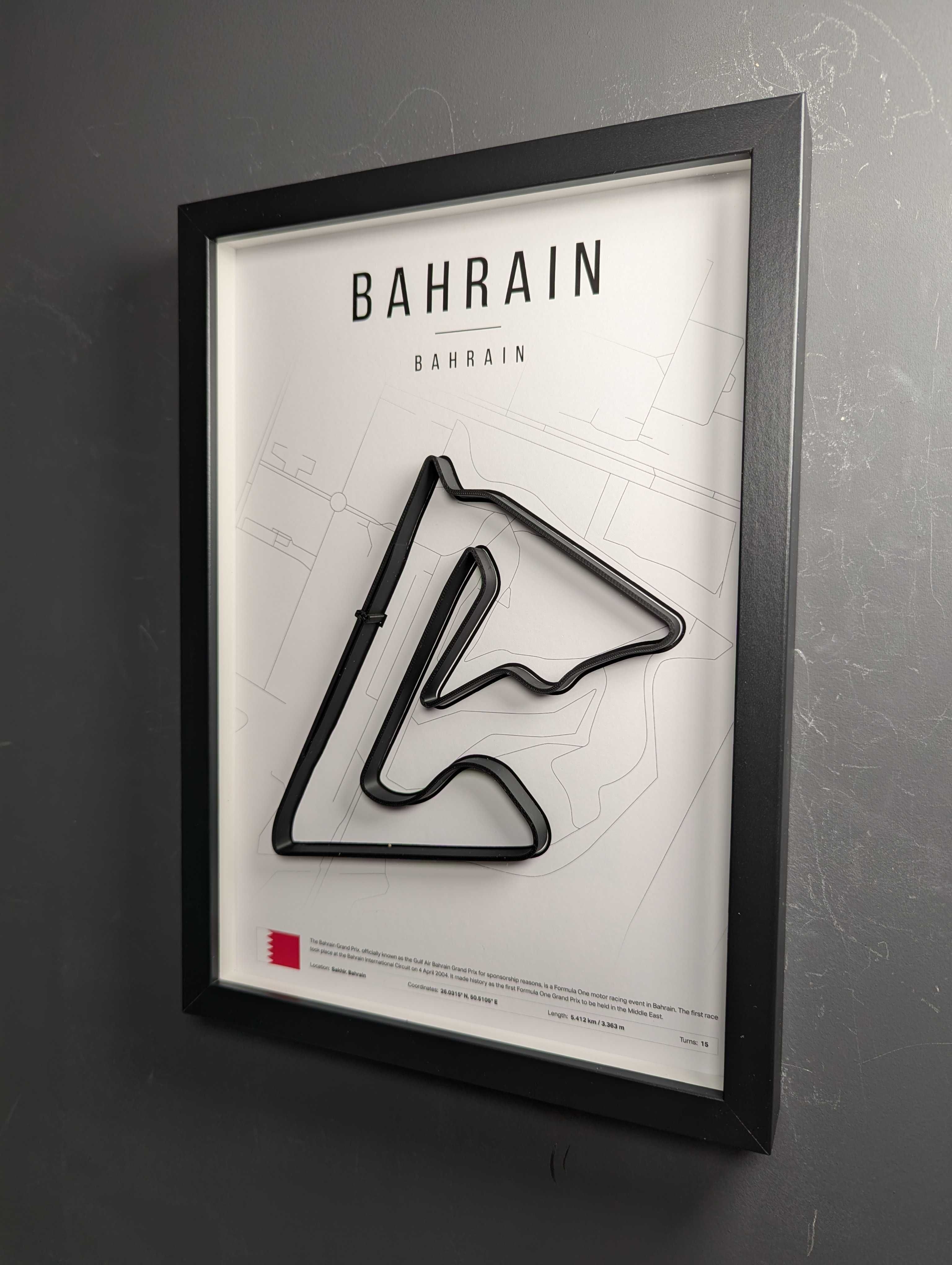 Об'ємна Рамка з 3D Трасою BAHRAIN Бахрейн 32x23x3 F1 BAHRAIN GP