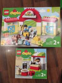 Klocki Lego Duplo zestaw Stadnina Koni + Pizza stoisko