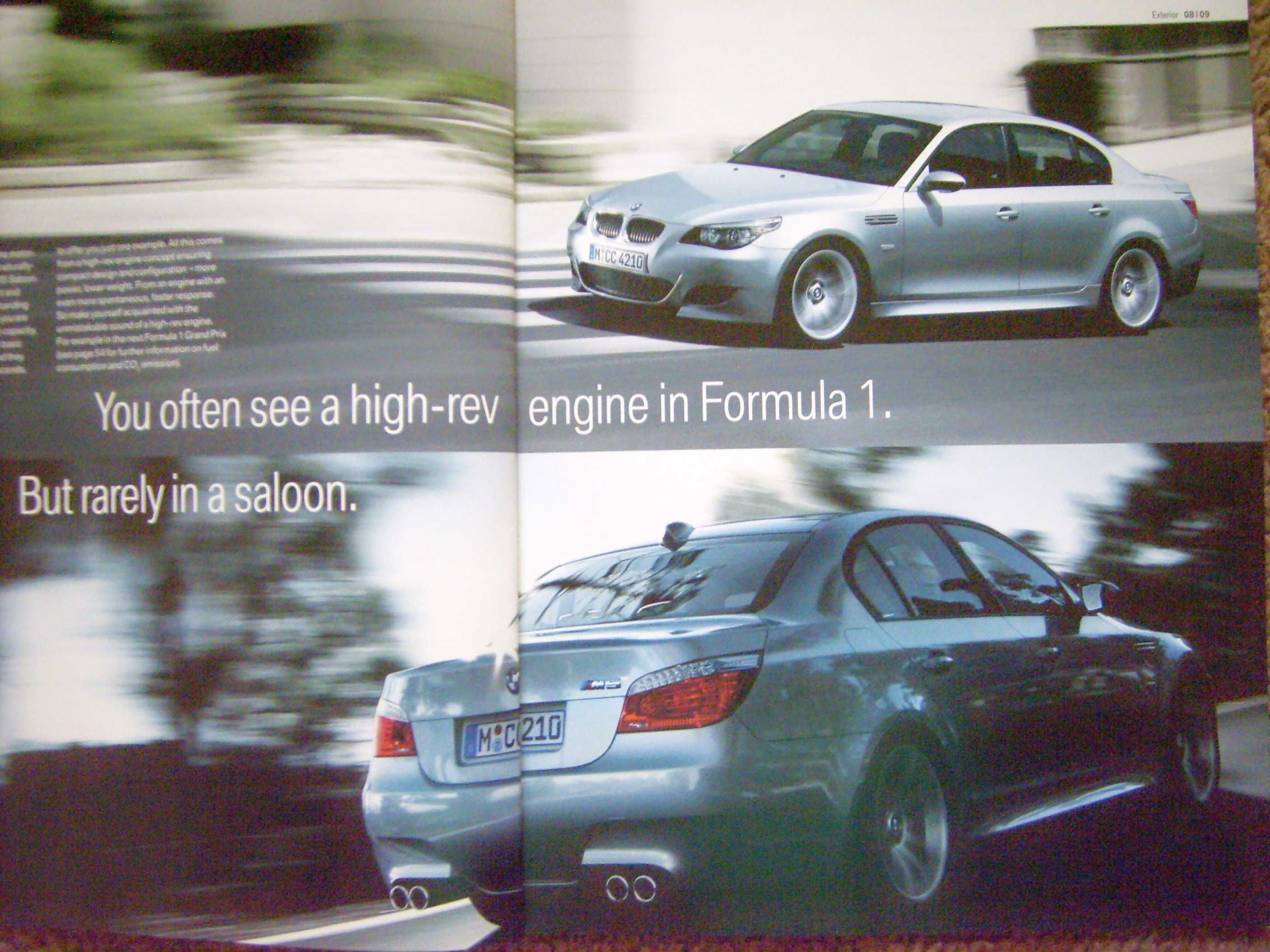 BMW M5 E60 Saloon & M5 E61 Touring 2008 prospekt 60 stron WYPRZEDAŻ !