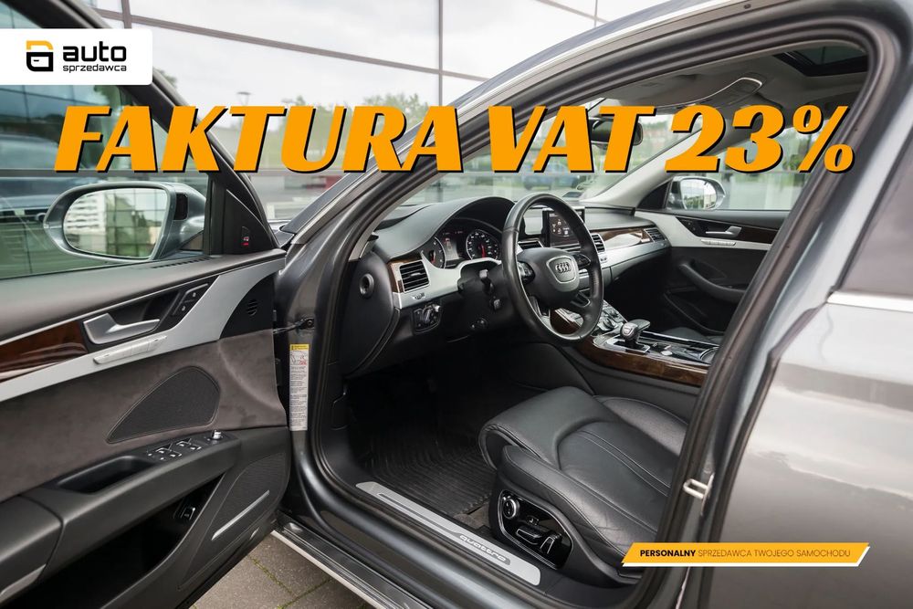 Audi A8 F-VAT 23%, JEDEN Właściciel od 5-ciu lat, RAPORT Stanu technicznego