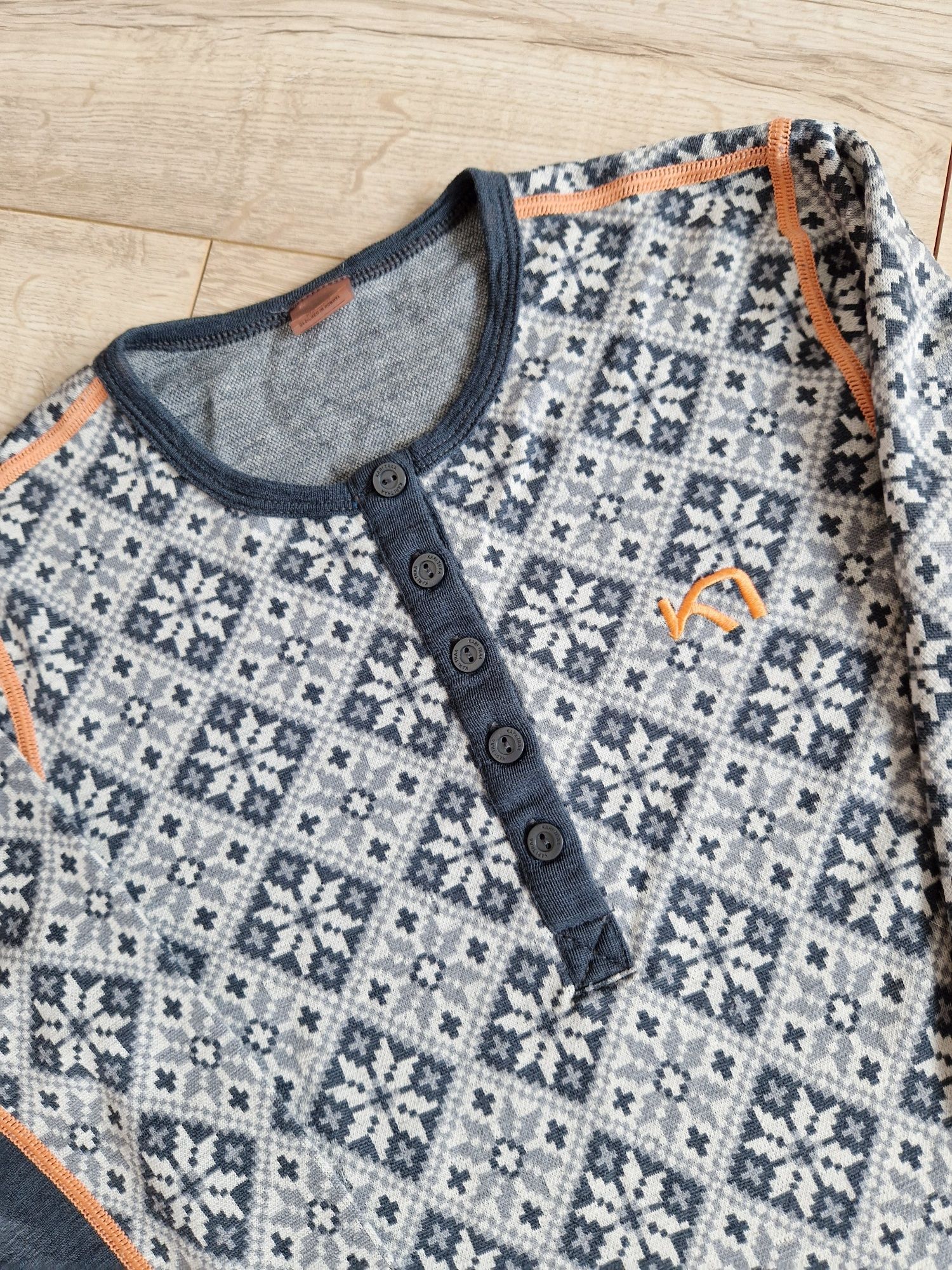 KariTraa 100% merino wełniana koszulka bluzka termiczna