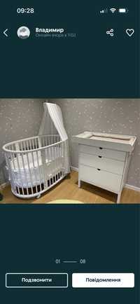 Продам кроватку Stokke 3 в 1 та комод Stokke home dresser