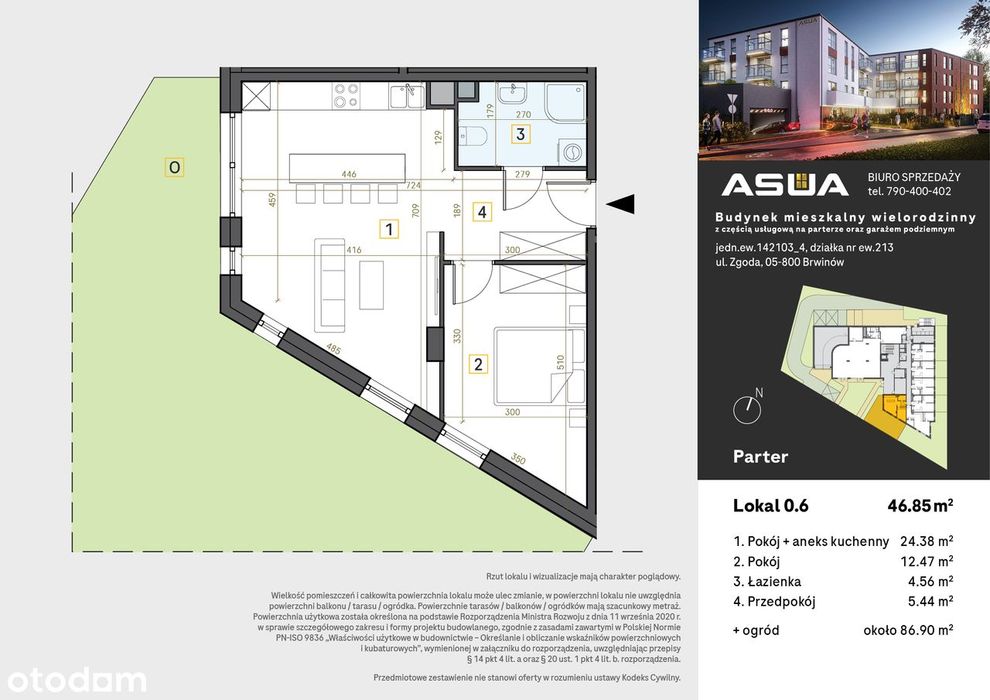 apartament w Brwinowie ul. Zgoda - lok. 0.6