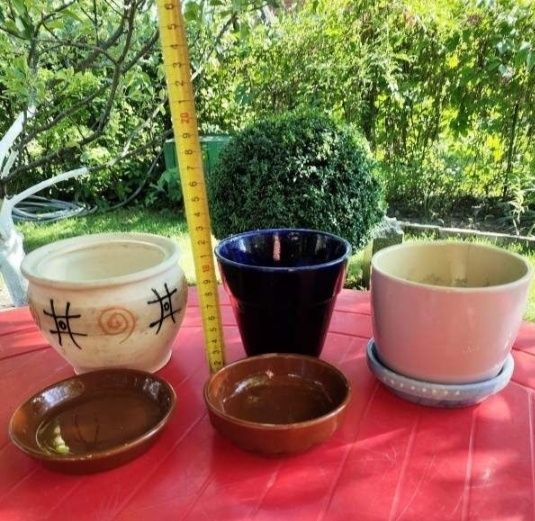 Горщики для квітів пластикові, керамічні, глиняні