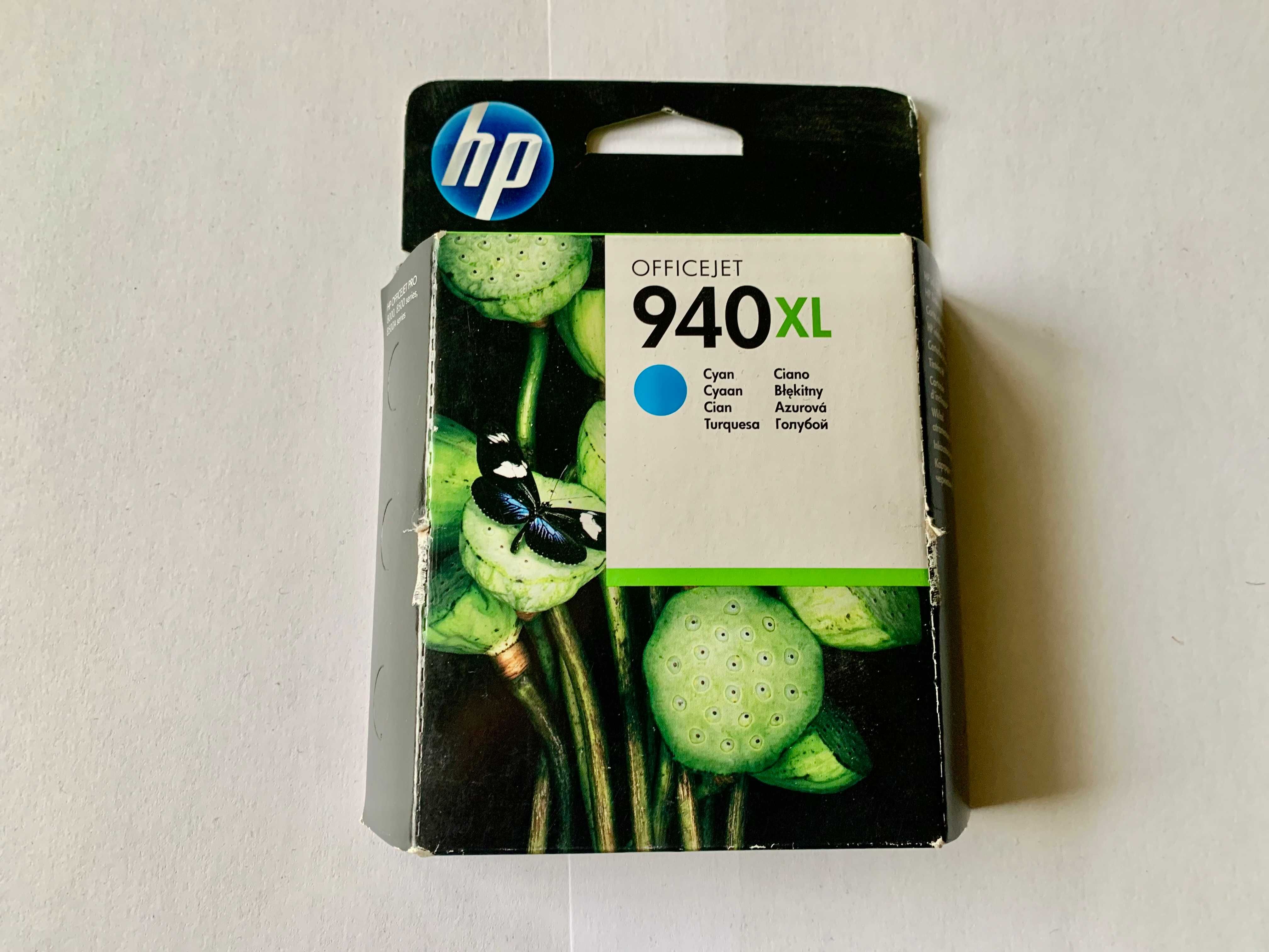 Tusze HP 940 XL - Zestaw : 2 oryginalne, nowe : Cyan + Black /czarny