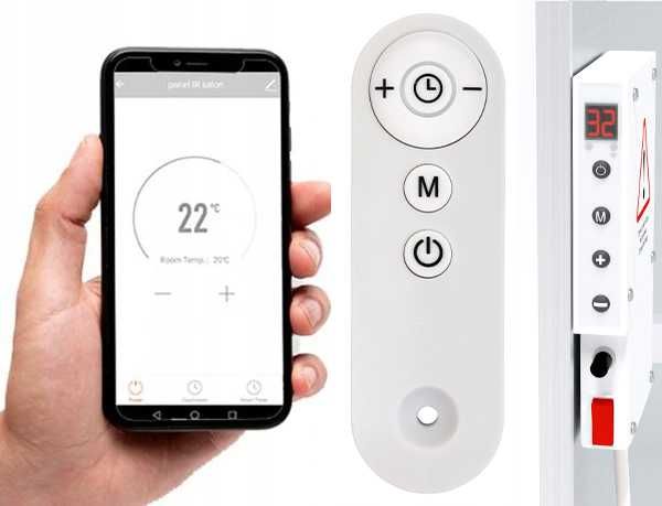 Grzejnik 720W na podczerwień promiennik  PILOT WIFI PANEL IR