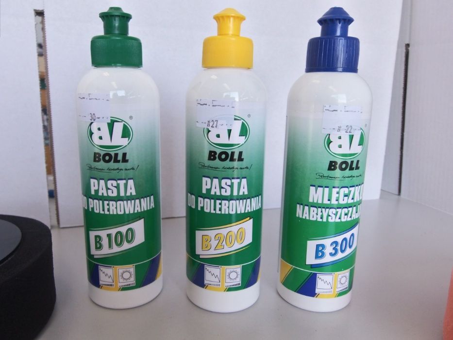 Zestaw do Polerowania Samochodu Polerka Gąbka Pasta Polerska BOLL