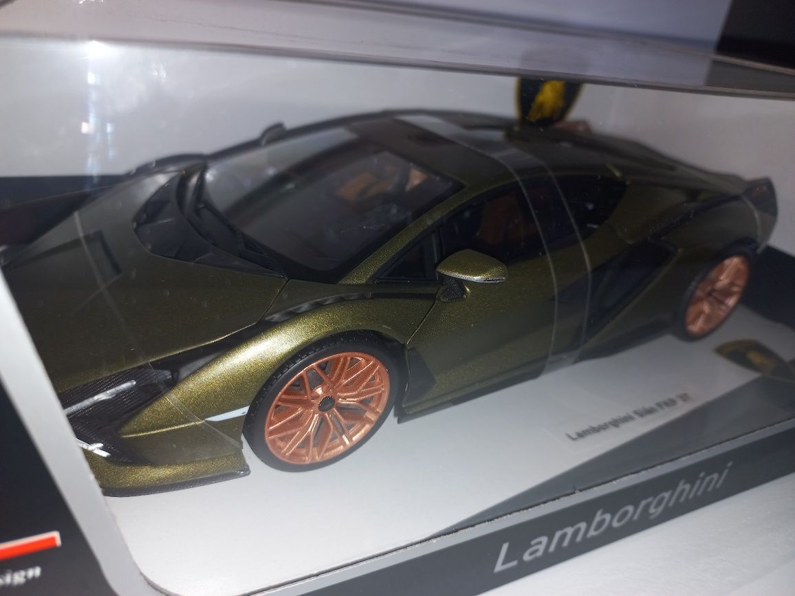 Bburago Lamborghini Sian FKP 37 zielony, skala 1:18