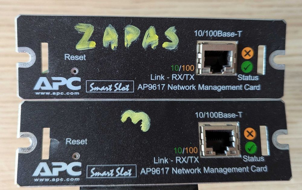 karta LAN UPS APC smart card AP9617 AP 9617 sterowanie UPS przez www