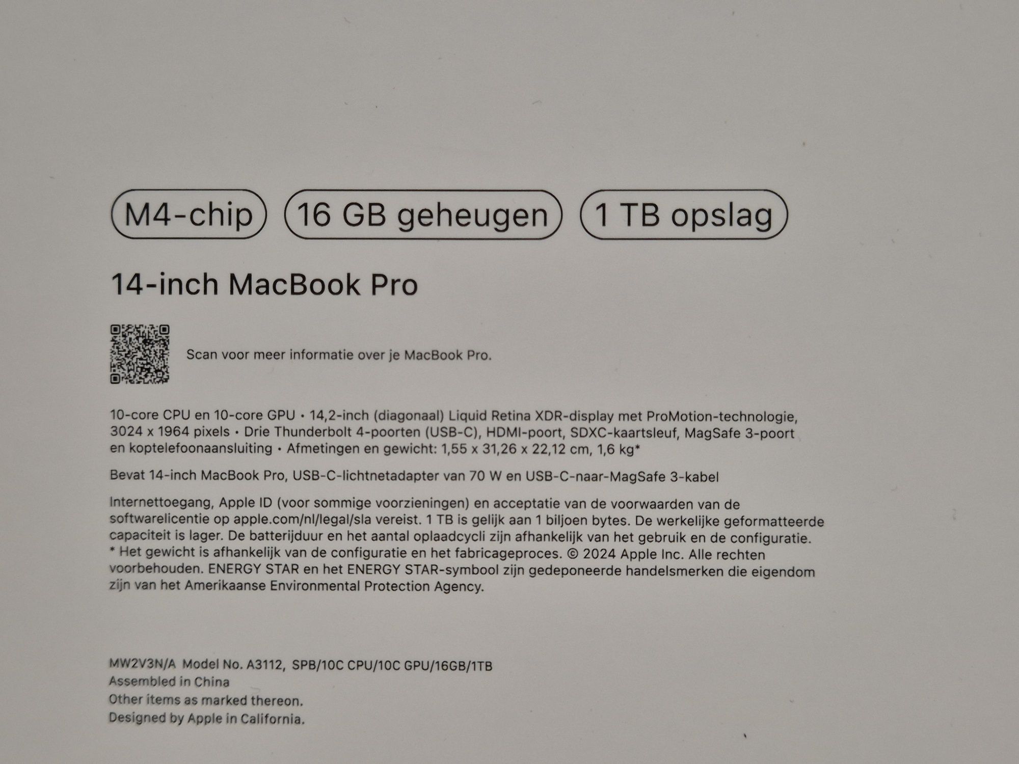 Nowy MacBook Pro 14' M4 16/1TB Space Black