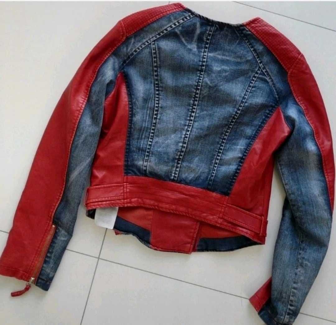 Ramoneska skórzana jeans r. S/36