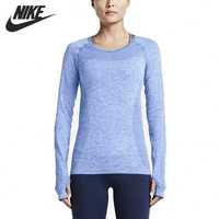 Лонгслів Nike Womens Running Dri-FIT Long Sleeve Knit Top Blue