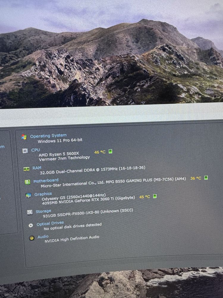 Komputer do gier– Ryzen 5 5600X , RTX 3060 Ti, 32GB RAM, 1tb ssd