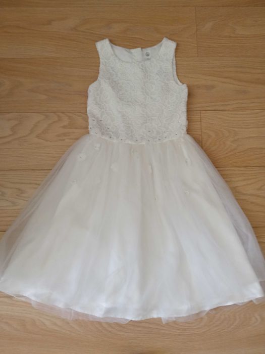 Biała sukienka 146 Smyk