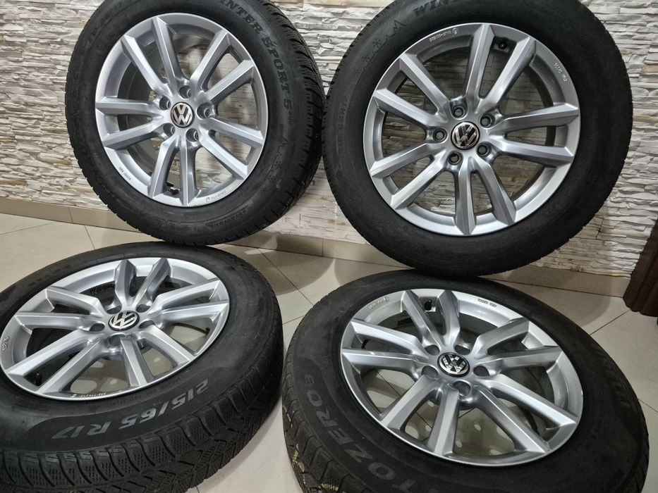 VW Tiguan Alufelgi 17 Koła Zimowe 5x112 Felgi Zima Bardzo Ładne
