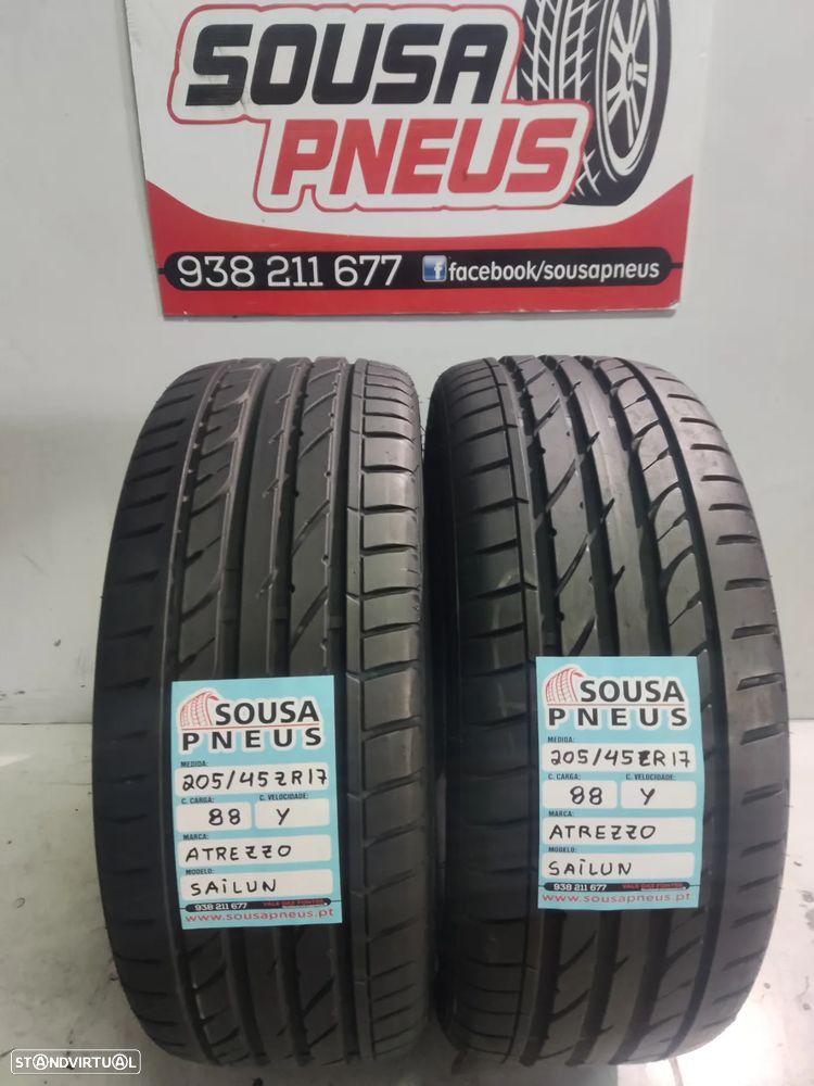2 pneus semi novos 205-45r17 oferta dos portes