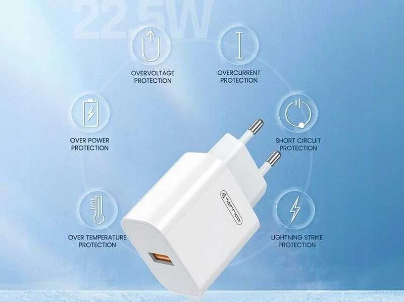 Szybka Ładowarka USB 22,5W QC3.0 + Kabel Lightning iPhone * Video-Play