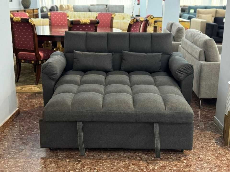 Sofá cama cinza de casal com entrega gratis!!