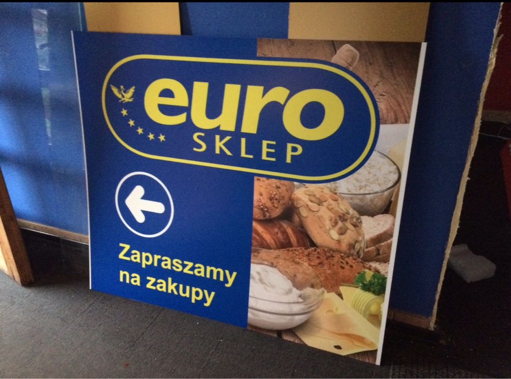 Tablica szyld reklamowy 150x70cm dibond alu z grafiką reklama kaseton