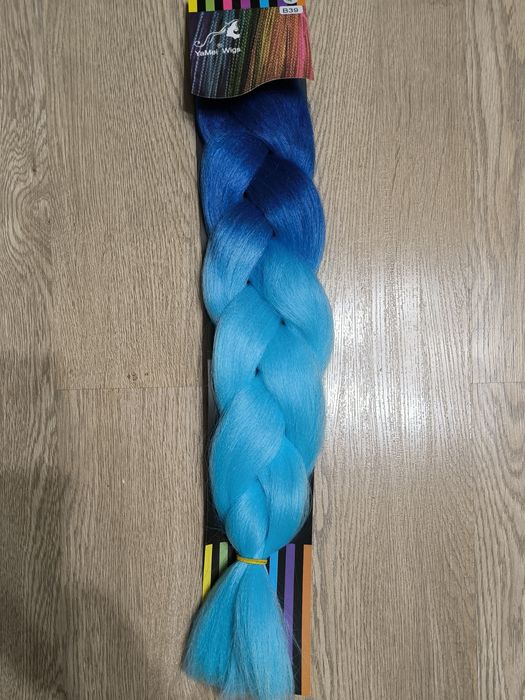 Канекалон двухколірний. Волосся накладне для плетіння. Коса накладна