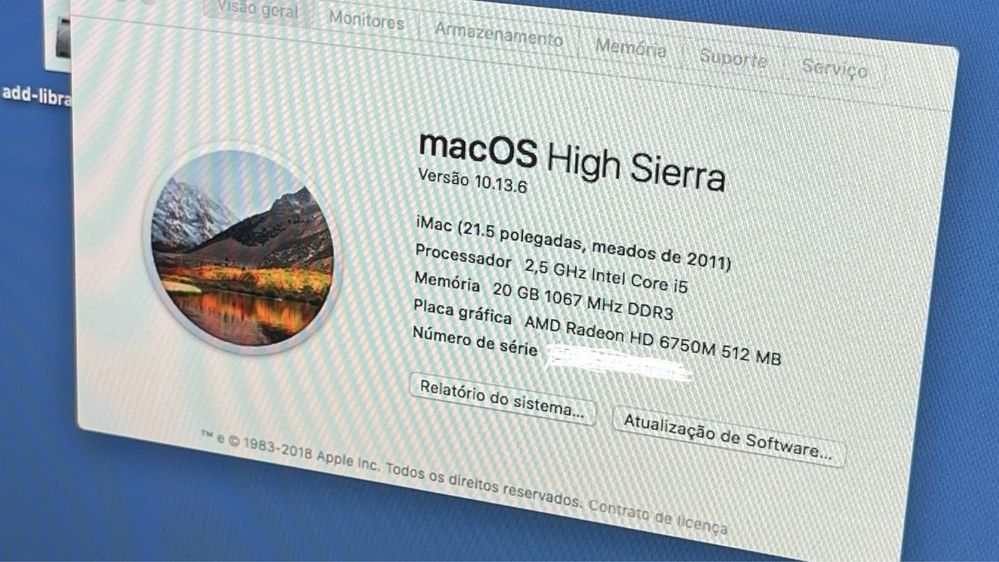 Imac 21.5 2011 -