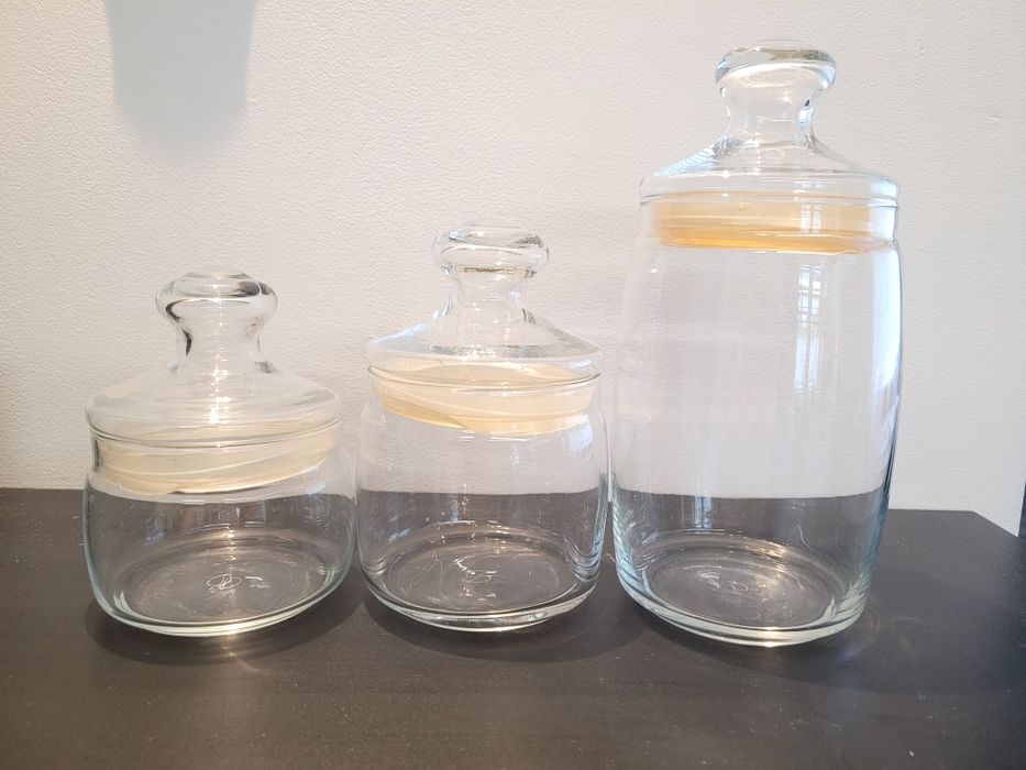 Zestaw szklane pojemniki na żywność słoje