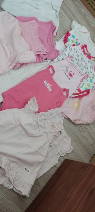 Body dla dziewczynki, 3 nowe ,krótki rękaw, 14 sztuk