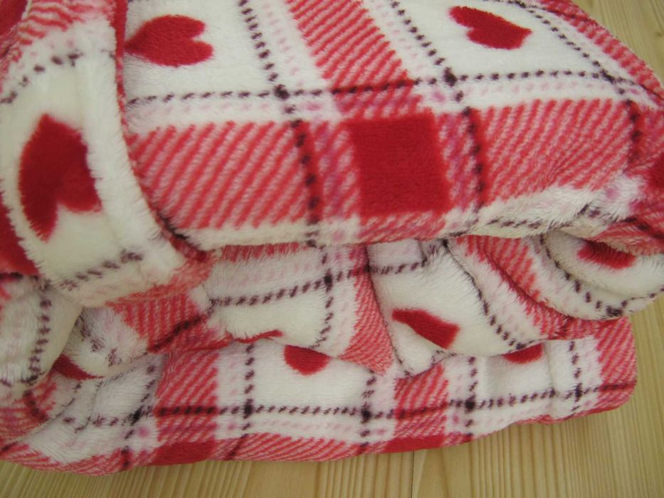 Szlafrok w kratkę i serduszka M&S kieszonki rozm 40