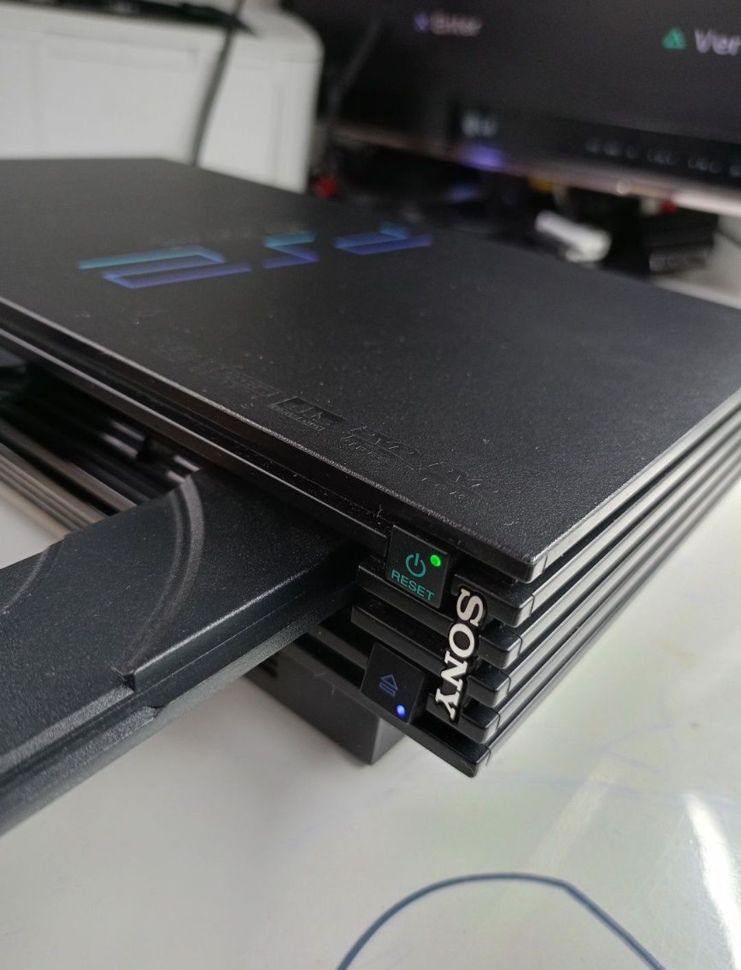 Konsola Playstation 2 Ps2 pady Singstar Kierownica Network Buzz Gitara