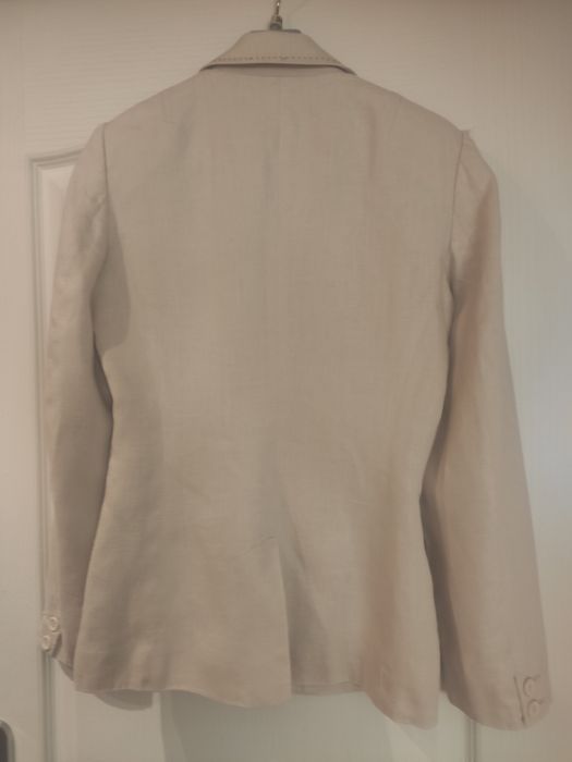 Żakiet lniany beżowy