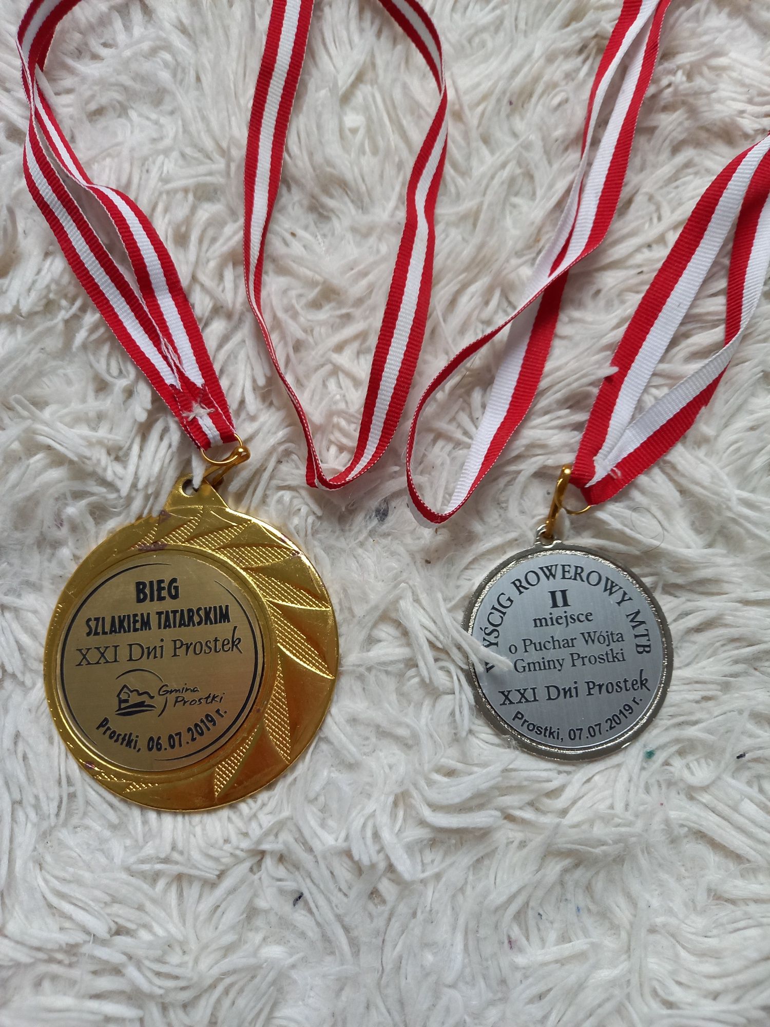 Medale wygrane w biegu i na rowerze rok 2019