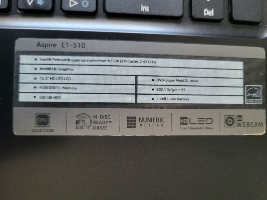 Portátil Acer E1-510