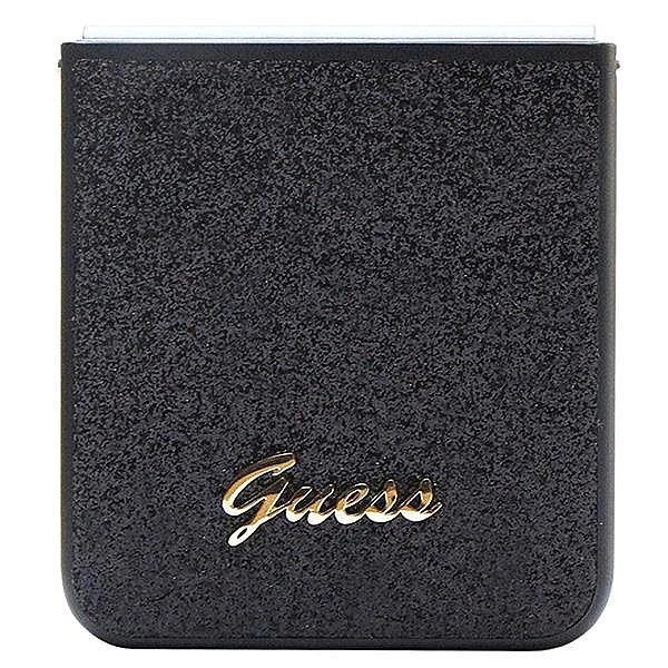 Etui Guess Glitter Script na Samsung Galaxy Z Flip 5 - czarne