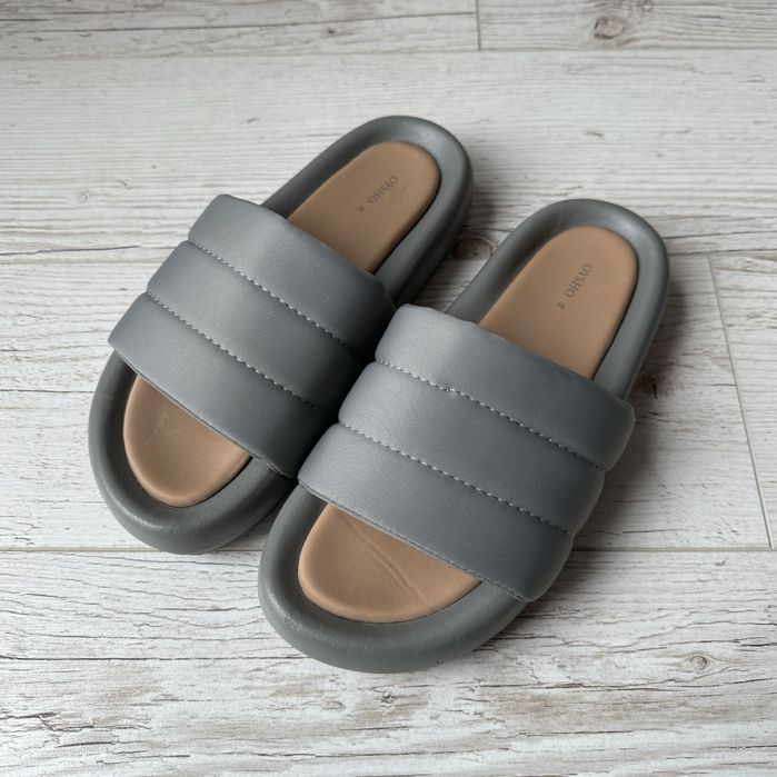 Szare klapki kapcie OYSHO 23cm 36