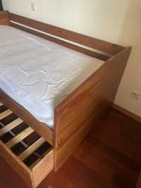 Cama de solteiro com gaveta para outro colchão