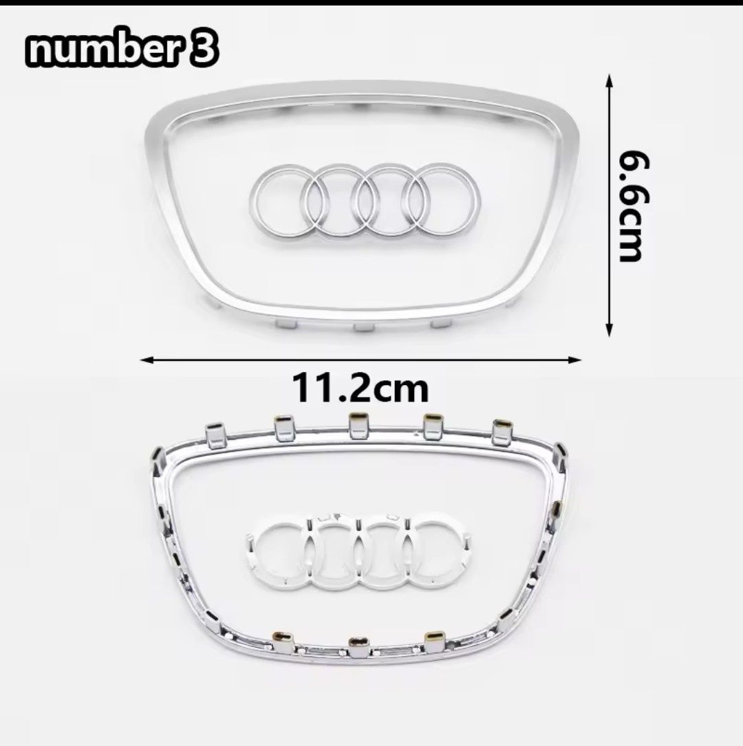 Емблема шильдик накладка значок на руль Audi A3 A4 A6 A7 A8 Q3 Q5 Q7