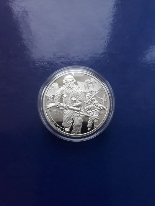 Moneta 5 funtów 2019 Proof - 75 Rocznica lądowania w Normandii (505)