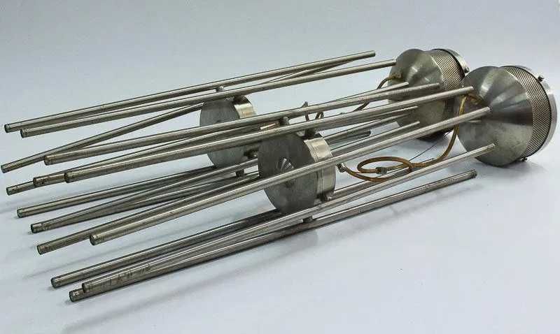 Candeeiro de teto italiano vintage dos anos 90 - Aço escovado