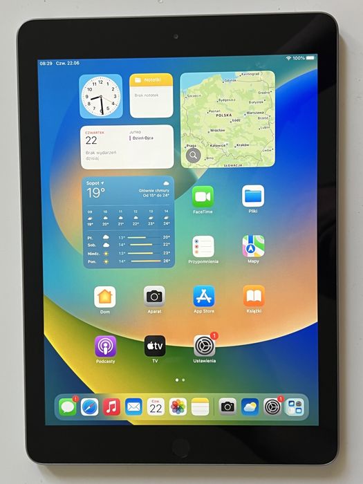 iPad 6 32GB space gray, bateria 99%, idealny stan