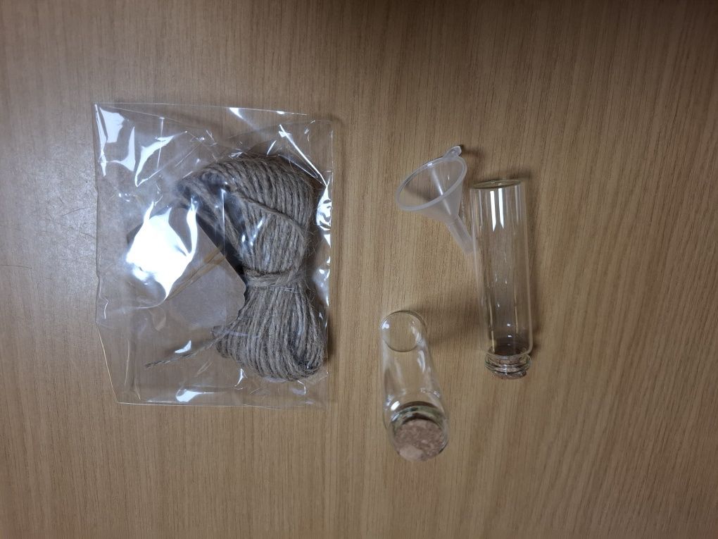 40 frascos de vidro 20 ml com tampa de cortiça - NOVO - ENVIO GRÁTIS