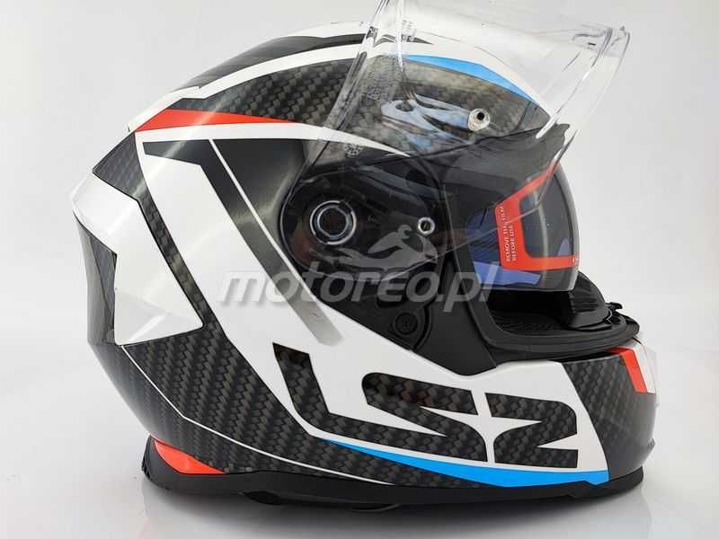 HIT! Kask z Blendą i Pinlockiem LS2 FF800 Storm 2 RACER Red Blue