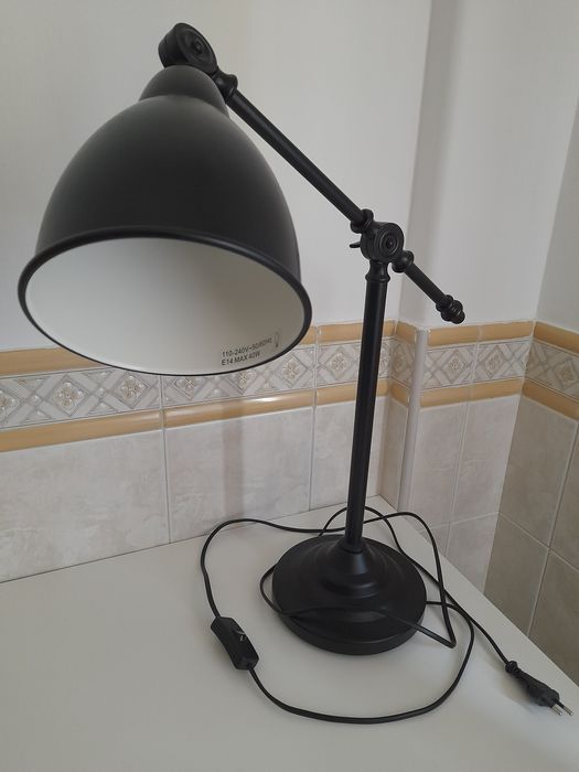 Candeeiro de secretária BAROMETER IKEA preto mate